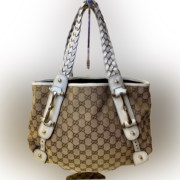 Gucci Handbags - Gucci Monogram Horsebit Pelham Hobo Bag